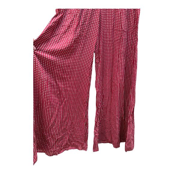 NEW Maeve by Anthropologie Red Patterned Jumpsuit Front Cut-Out Rayon Women's 2 - Picture 5 of 10